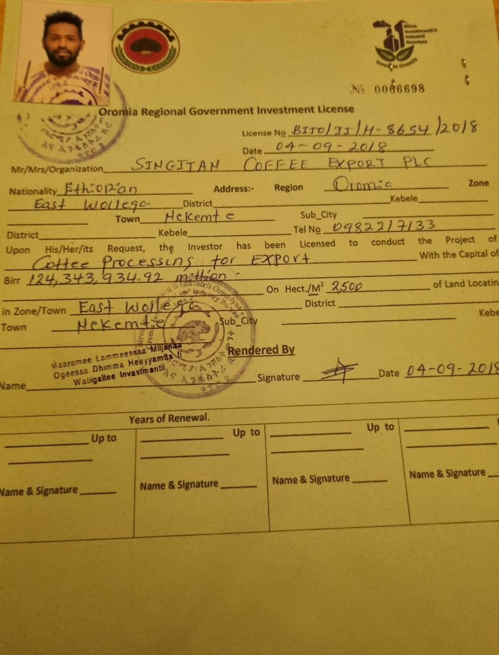 Investment License